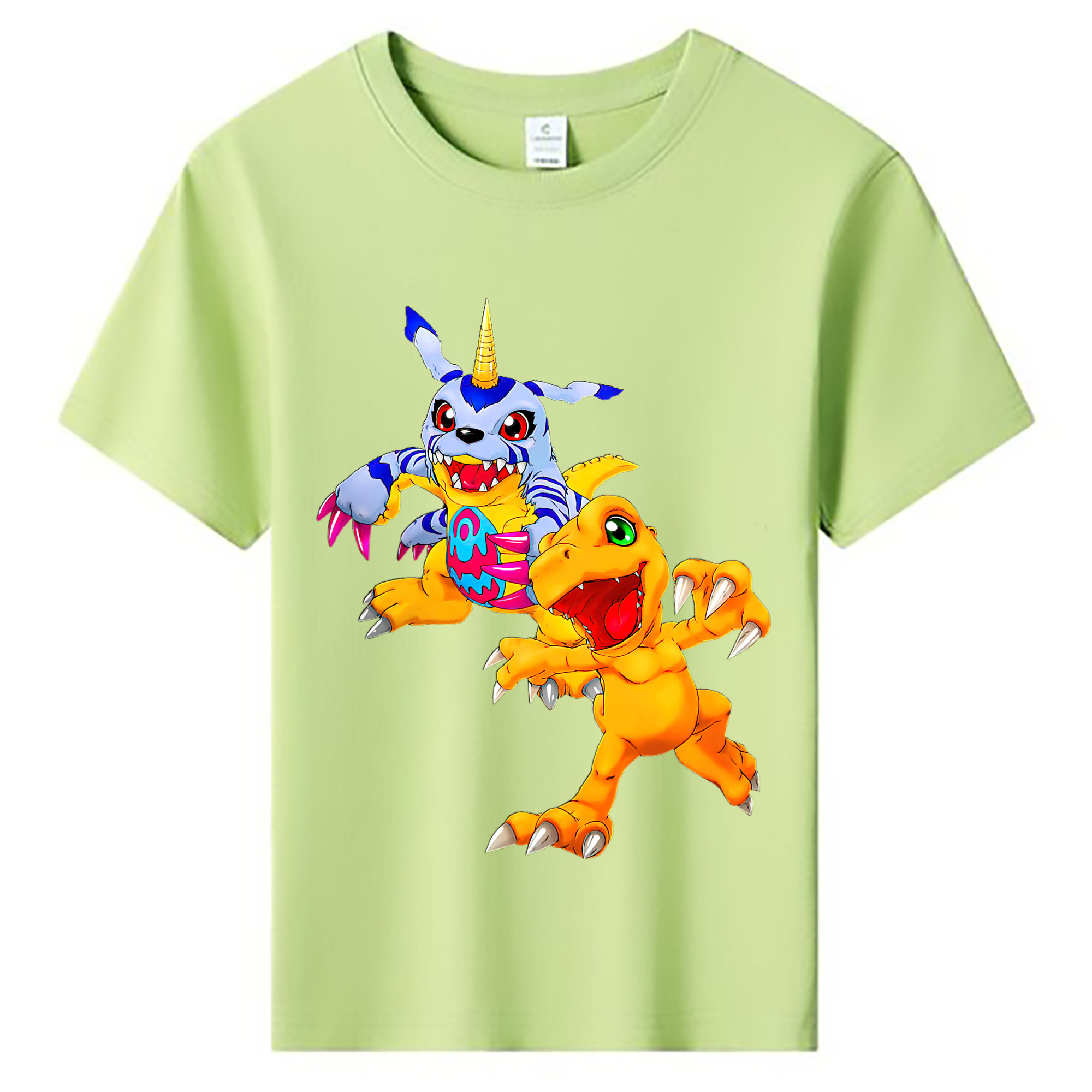 （画像用） Digimon デジタルモンスター/デジモン 綿100％キッズTシャツ（フロントプリント）